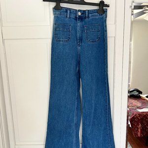& Other Stories Paris Atelier High Rise Wide Leg Jeans Size 24